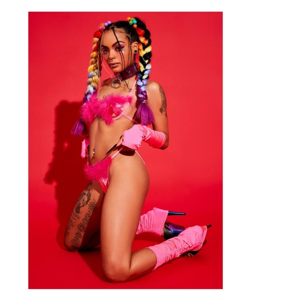Marabou Lingerie Set